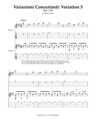 Variazioni Concertanti: Variation 5 (Op. 130)