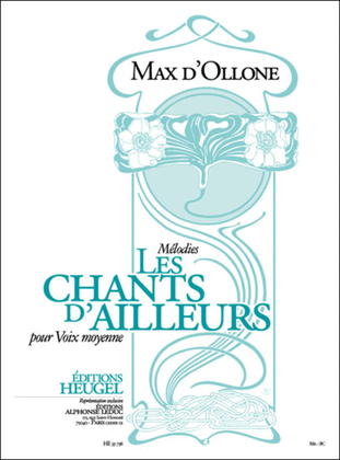 Book cover for Les Chants D'ailleurs (med) (voice & Piano)
