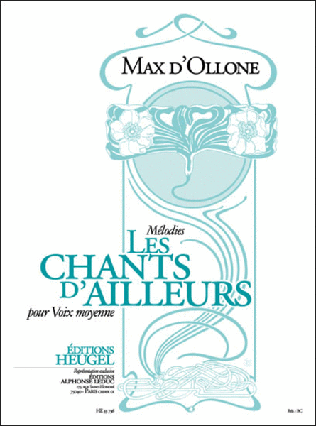 Les Chants D'ailleurs (med) (voice & Piano)