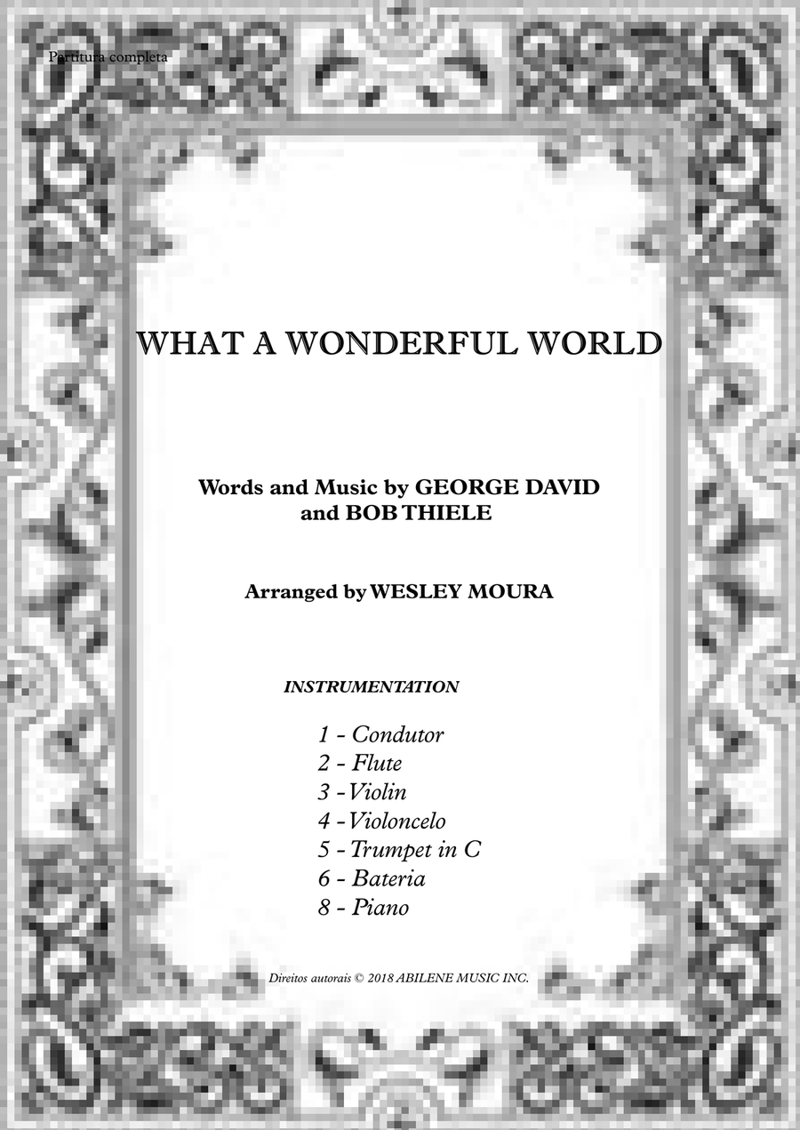 Mundo Su Misura (what A Wonderful World) Small Ensemble scores gallery preview page 1