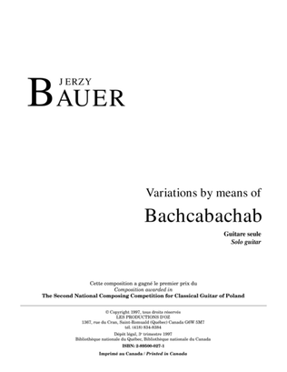 Book cover for Variations by means of Bachcabachab