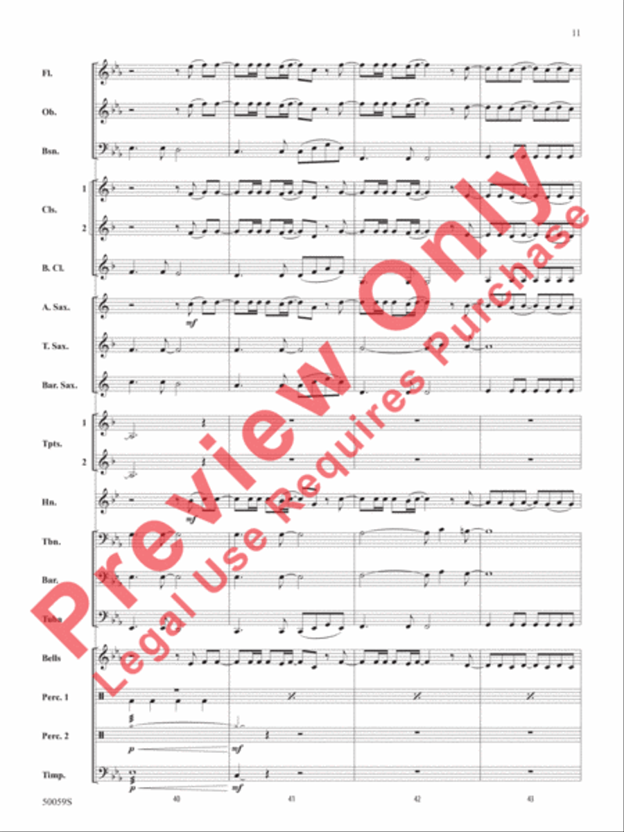 Flowers Concert Band scores gallery preview page 12