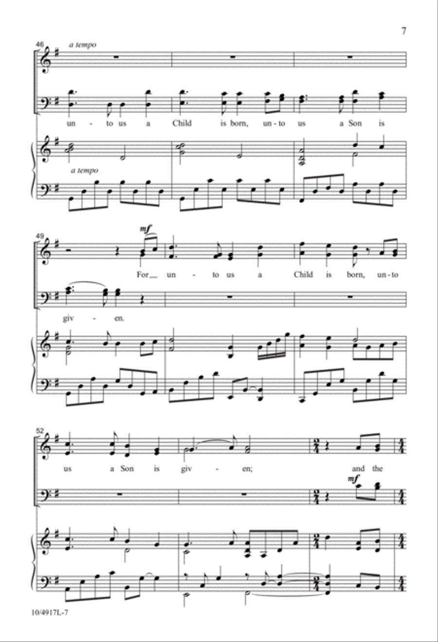 A Child Is Born 4-Part scores gallery preview page 7