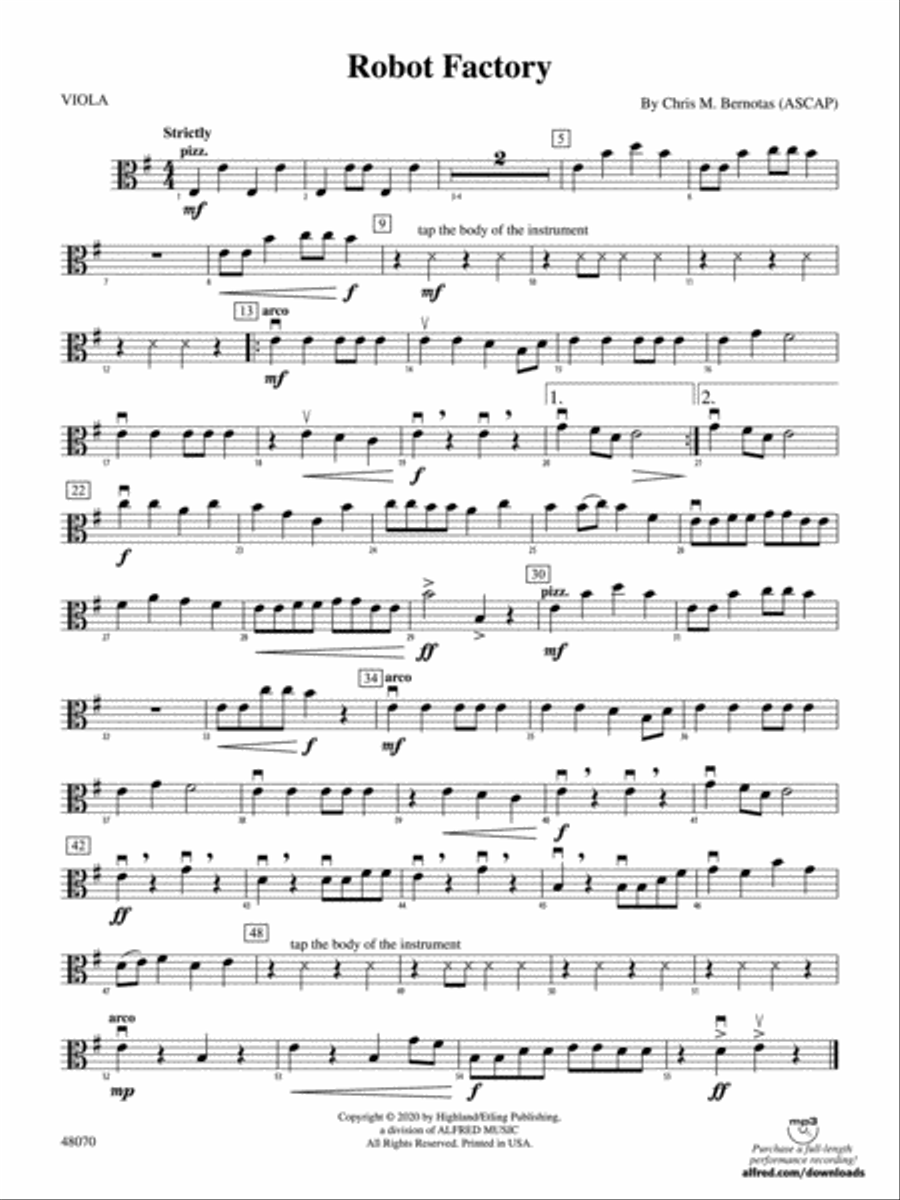 Robot Factory: Viola String Orchestra scores gallery preview page 1