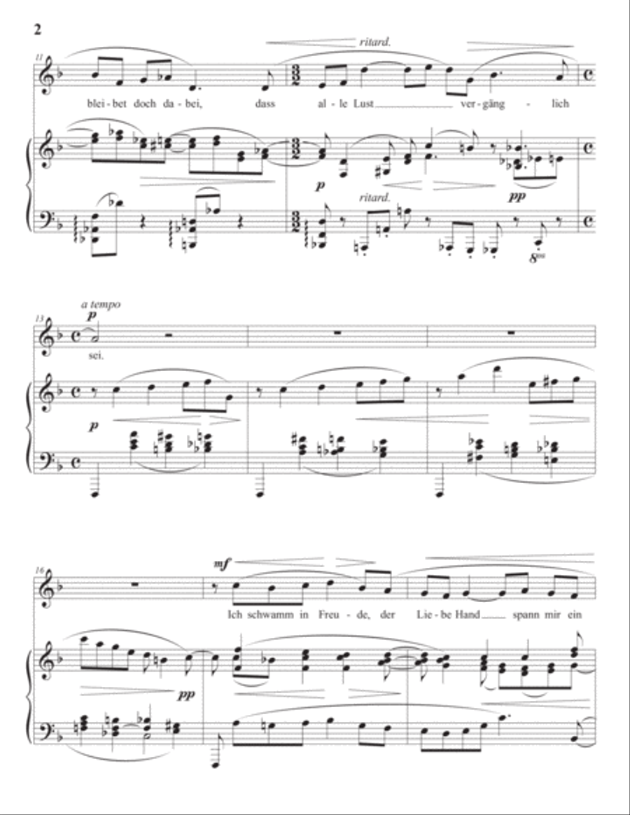 GÁL: Vergängliches, Op. 33 no. 1 (transposed to F major) Voice scores gallery preview page 3