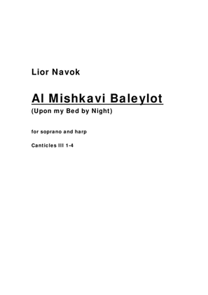 "A'l Mishkavi Baleylot (Upon My Bed By Night) " for Soprano & Harp [Score]