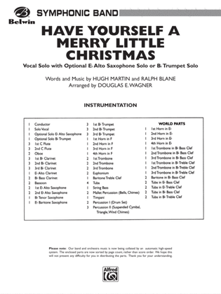 Have Yourself a Merry Little Christmas (Vocal Solo with Opt. E-Flat Alto Saxophone Solo or B-Flat Trumpet Solo): Score