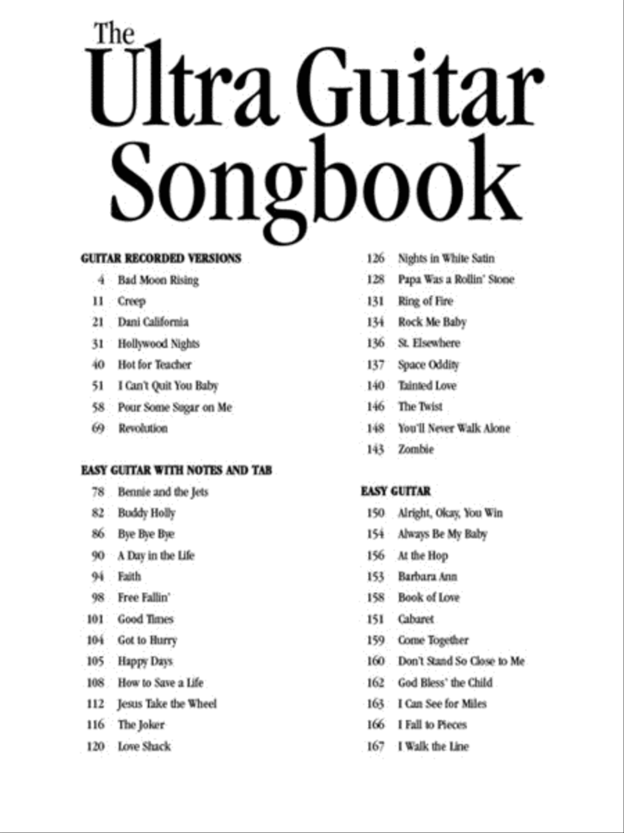 The Ultra Guitar Songbook Acoustic Guitar scores gallery preview page 2
