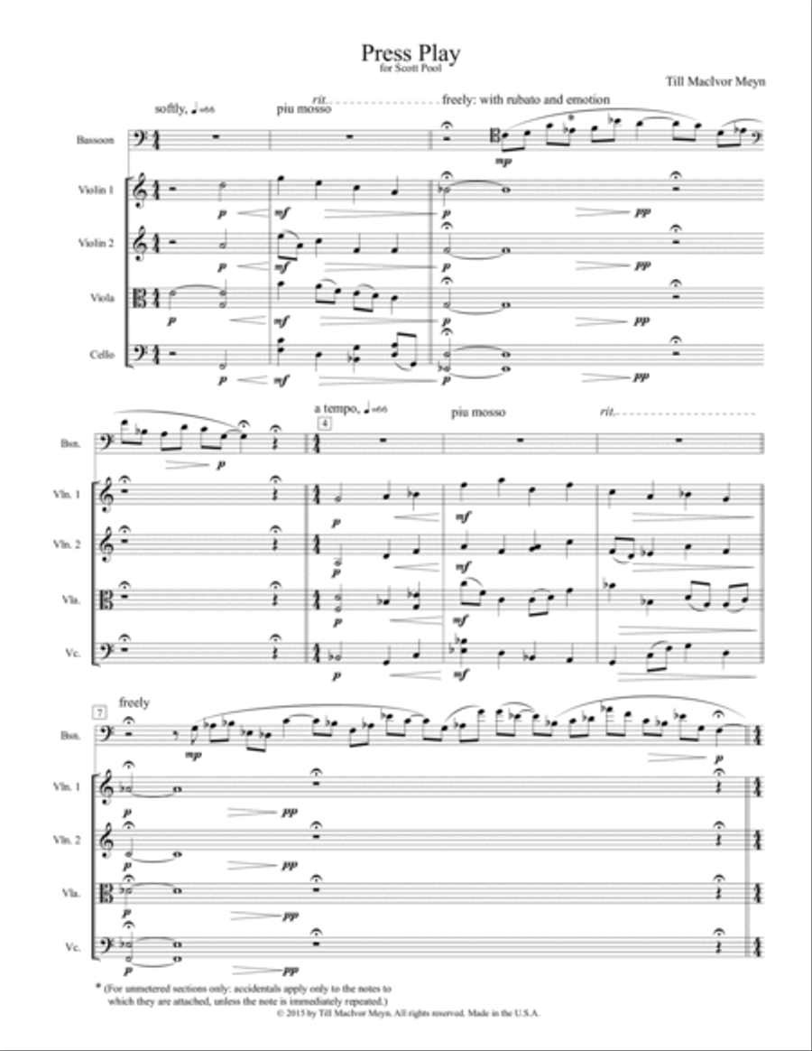 Press Play Chamber Orchestra scores gallery preview page 3
