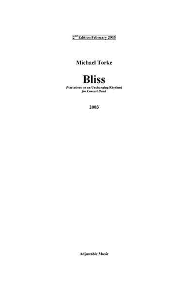 Bliss (score and set of parts)