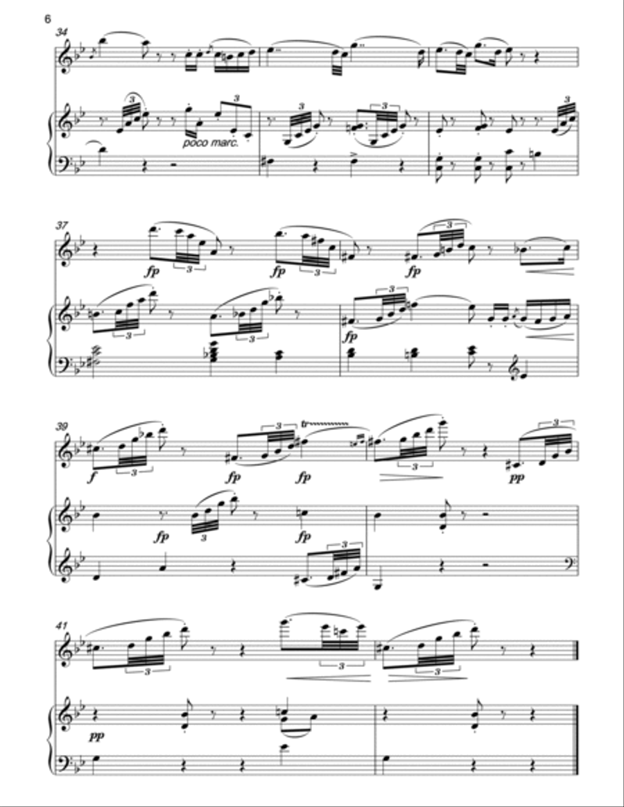SCHUMANN The Prophet Bird for flute & piano Flute Solo scores gallery preview page 4