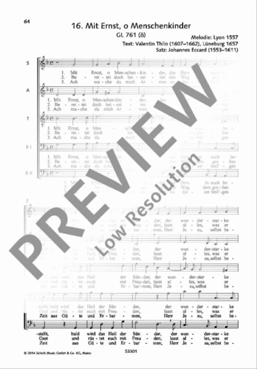 Mit Ernst, o Menschenkinder Mixed Choir scores gallery preview page 2