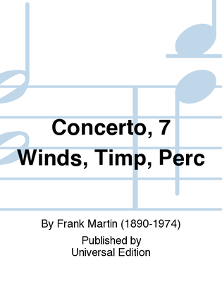 Book cover for Concerto, 7 Winds, Timp, Perc