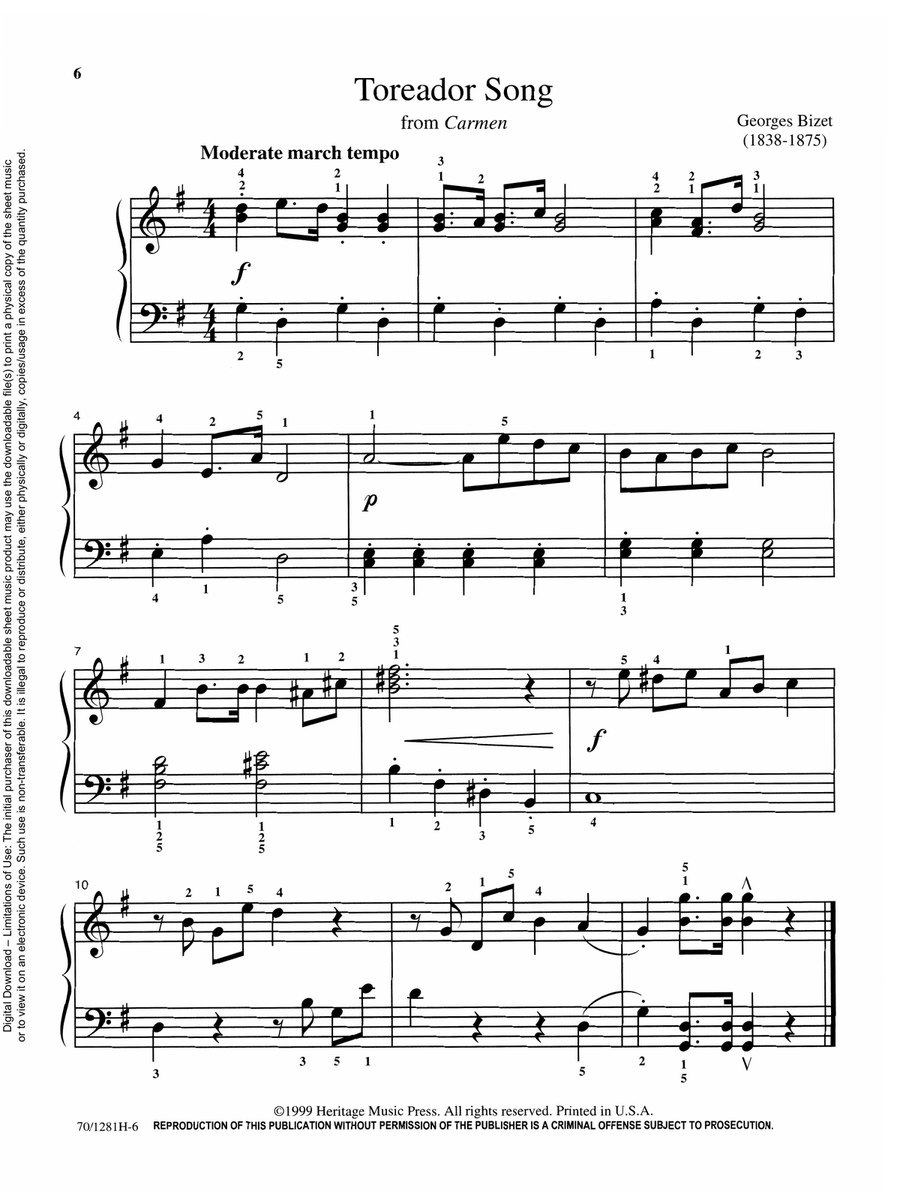 Mastering Melodies: Favorite Operas Piano Solo scores gallery preview page 6