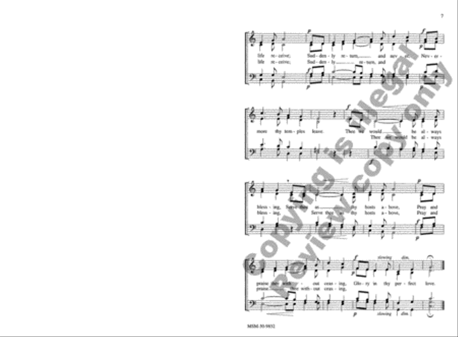Six Choral Prayers 4-Part scores gallery preview page 7