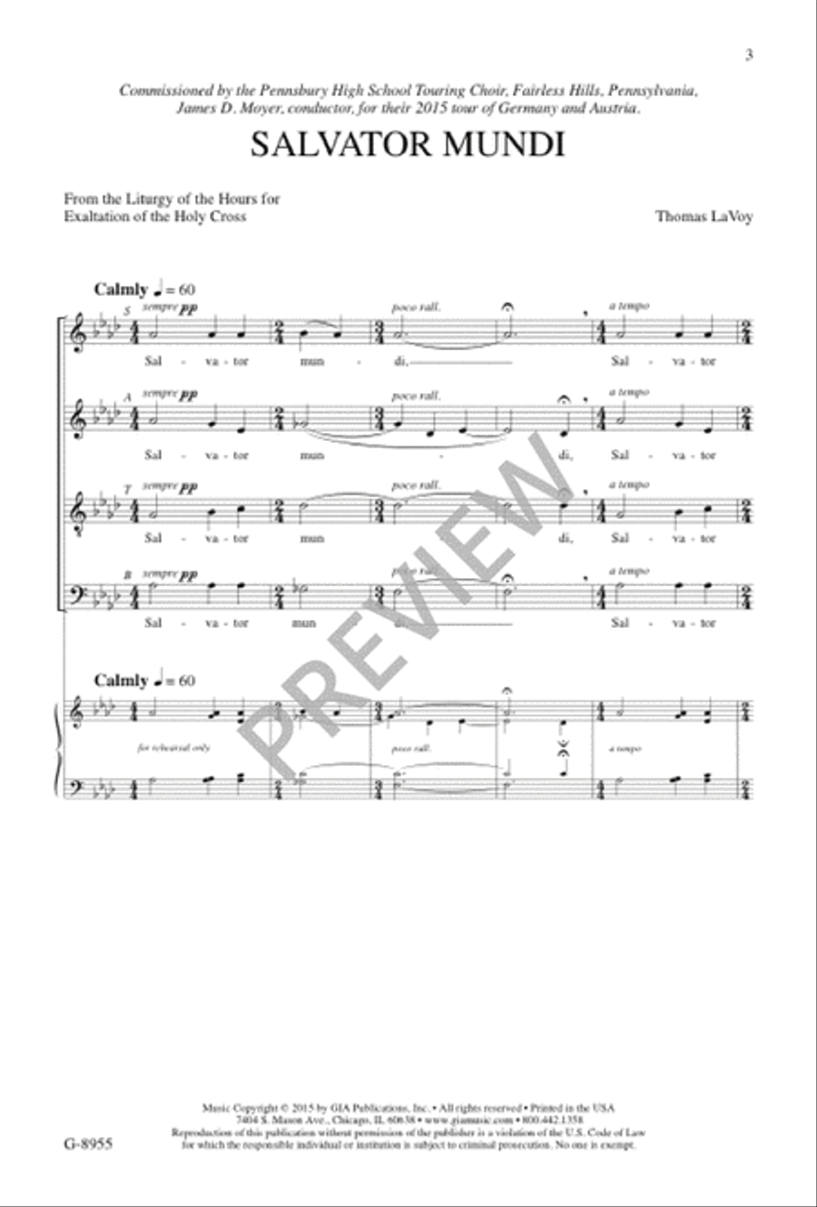 Salvator mundi 4-Part scores gallery preview page 4