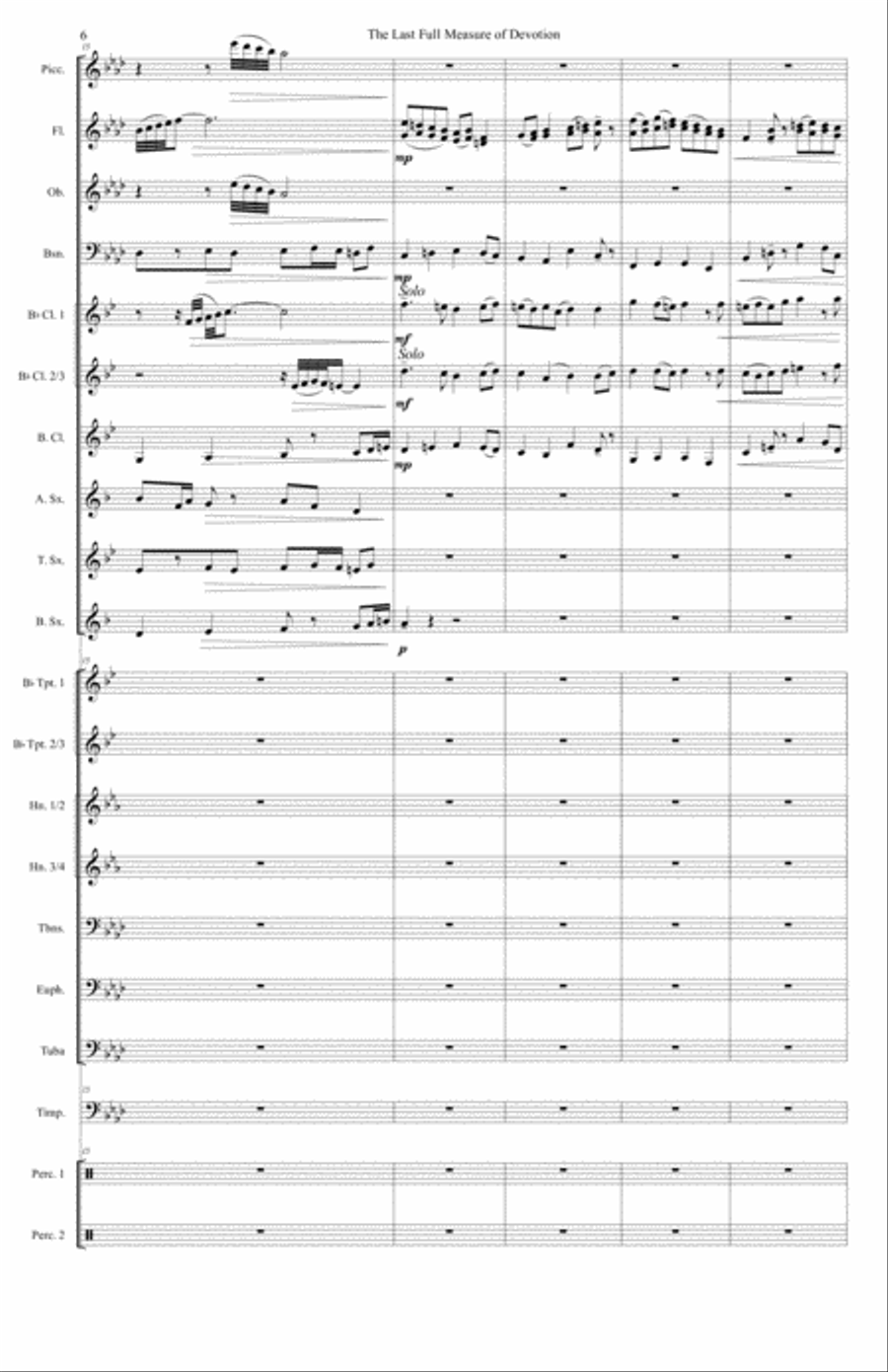 The Last Full Measure of Devotion for Concert Band Concert Band scores gallery preview page 6