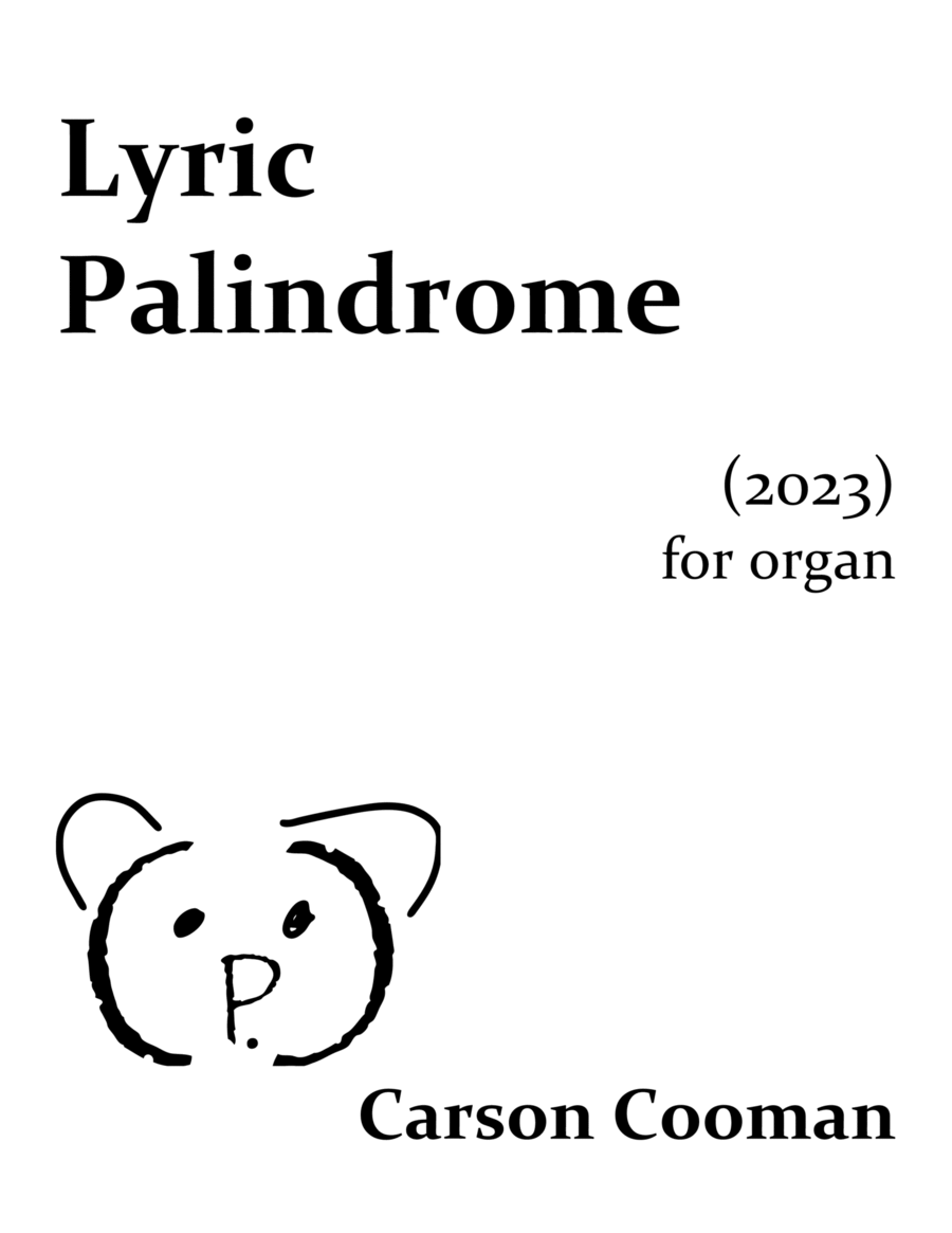 Lyric Palindrome Organ Solo scores gallery preview page 1