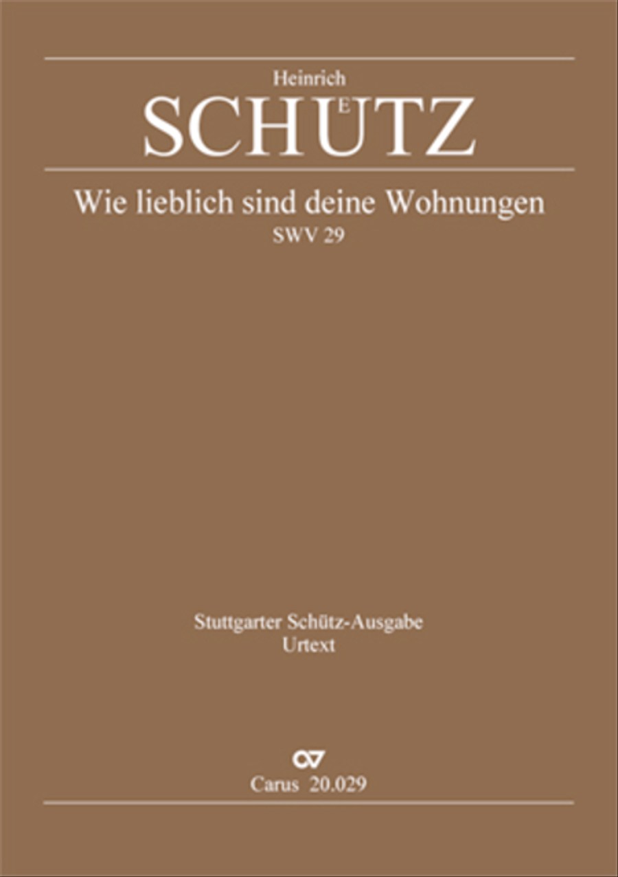 How beautiful is thy dwelling place (Wie lieblich sind deine Wohnungen) Men's Choir scores gallery preview page 1