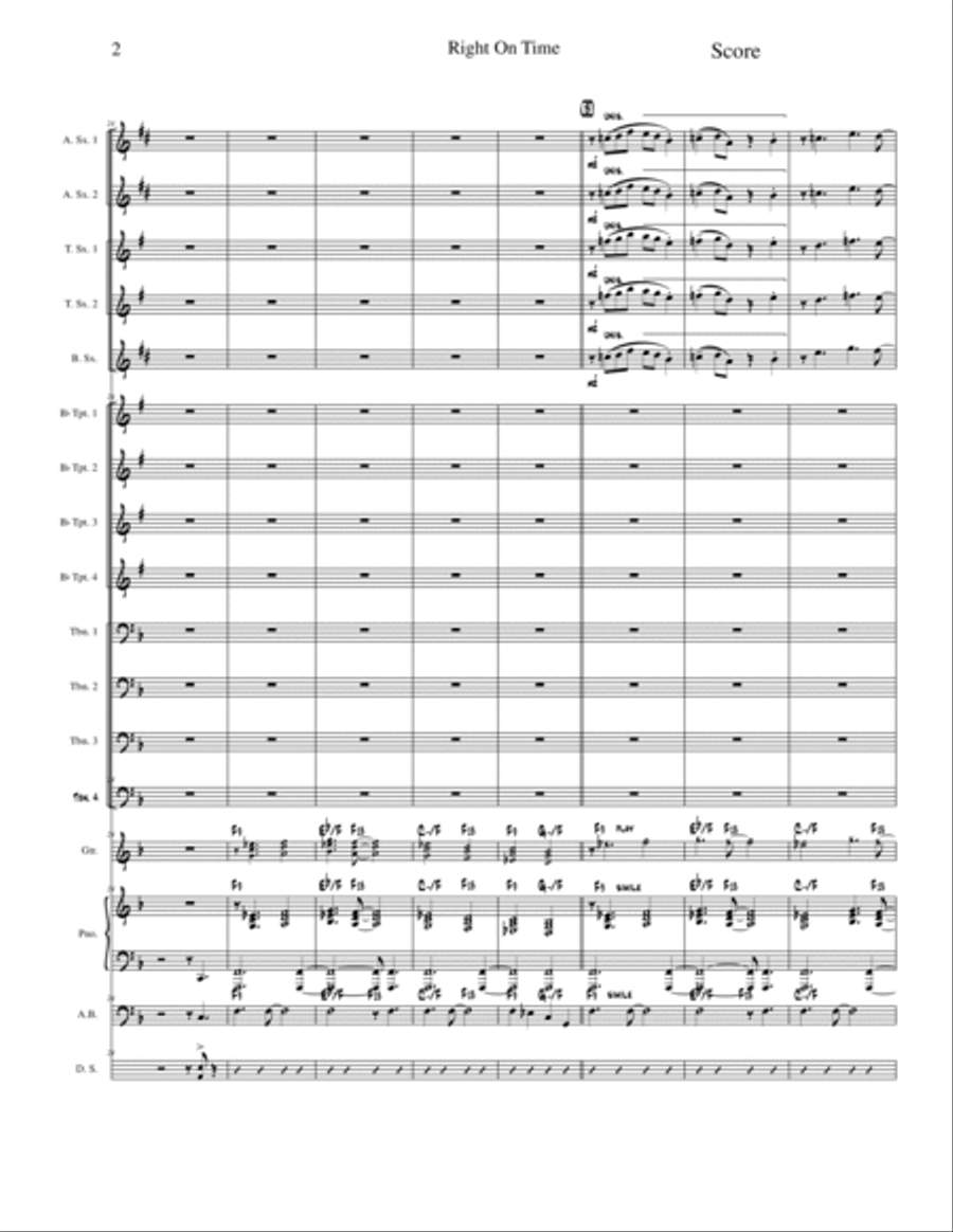 Right On Time Right On Time Jazz Ensemble scores gallery preview page 2