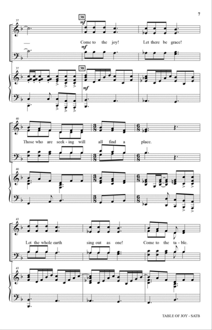Table Of Joy 4-Part scores gallery preview page 5