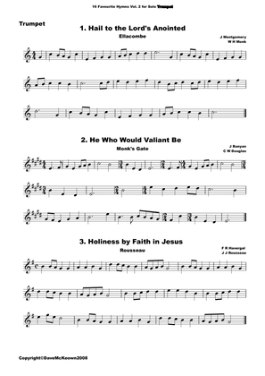 Book cover for 16 Favourite Hymns Vol.2 for solo Trumpet