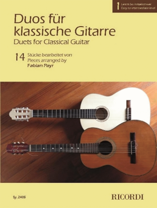 Book cover for Duets for Classical Guitar, Volume 1