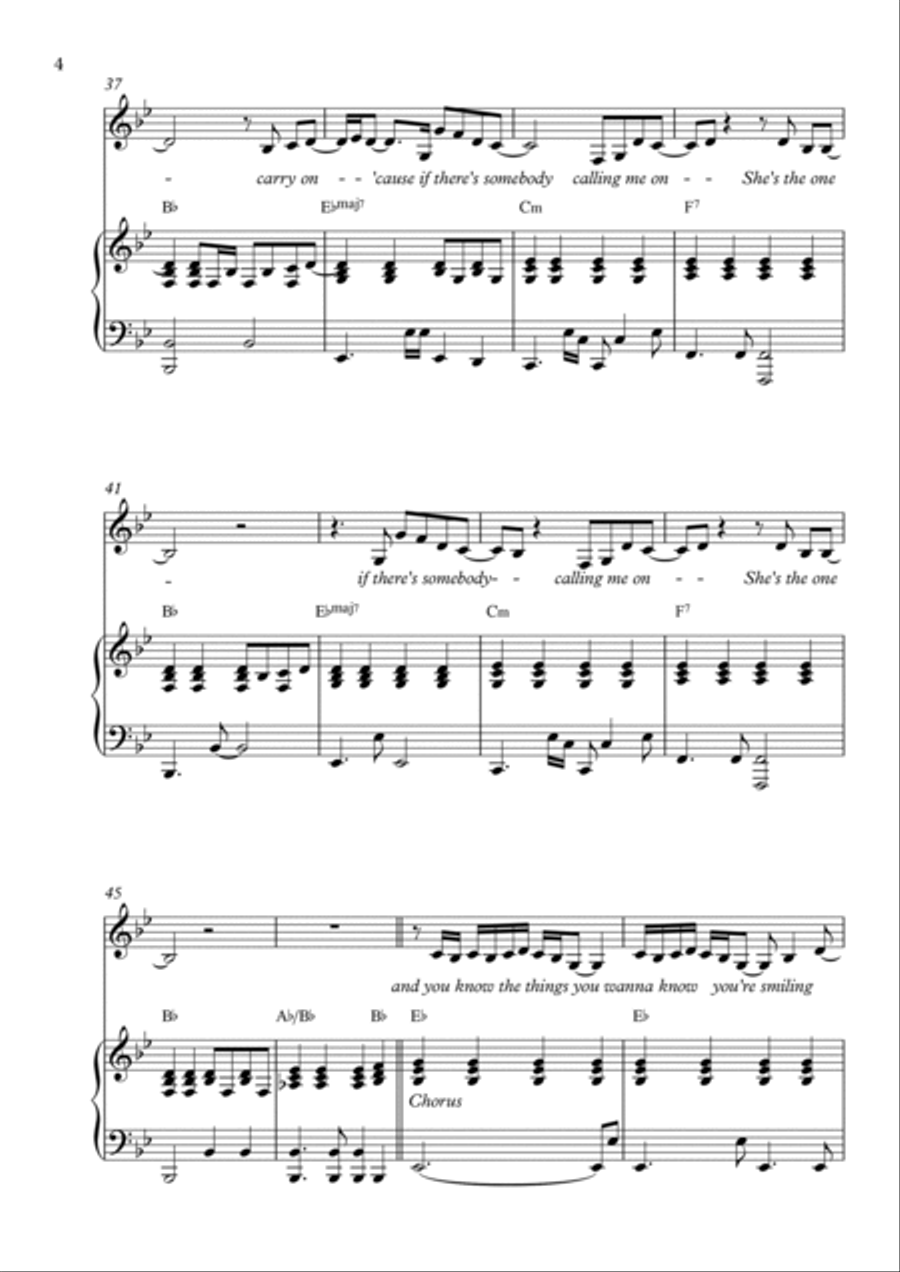 She's The One Piano Solo scores gallery preview page 4