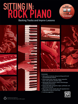 Book cover for Sitting In -- Rock Piano