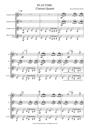PLAYTIME Clarinet Quartet by Elyssa Hinrichs-Nelson