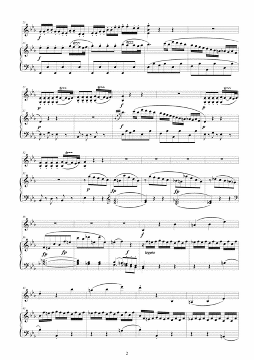 Mozart - Violin Sonata No.19 in E flat major KV 302 for Violin and Piano - Score and Part image number null