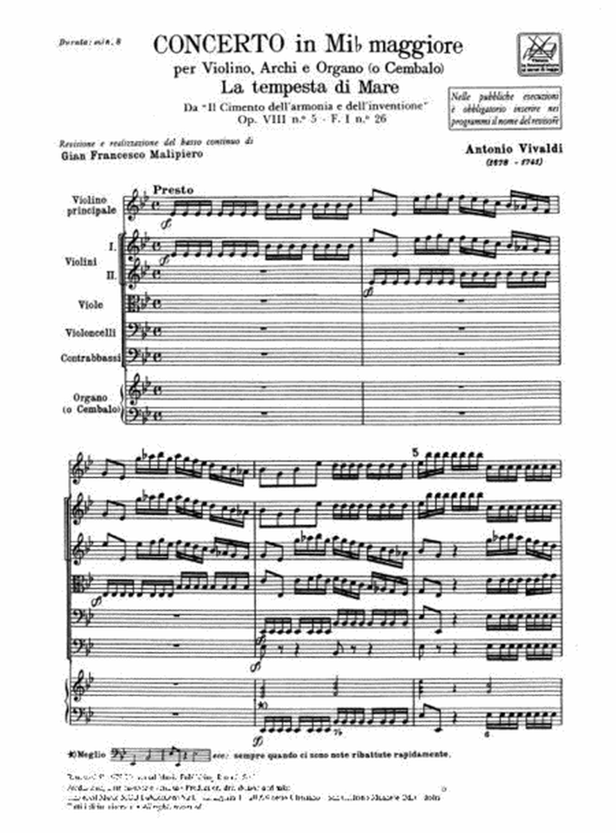 Concerto In Eb Op.VIII N.5 RV 253