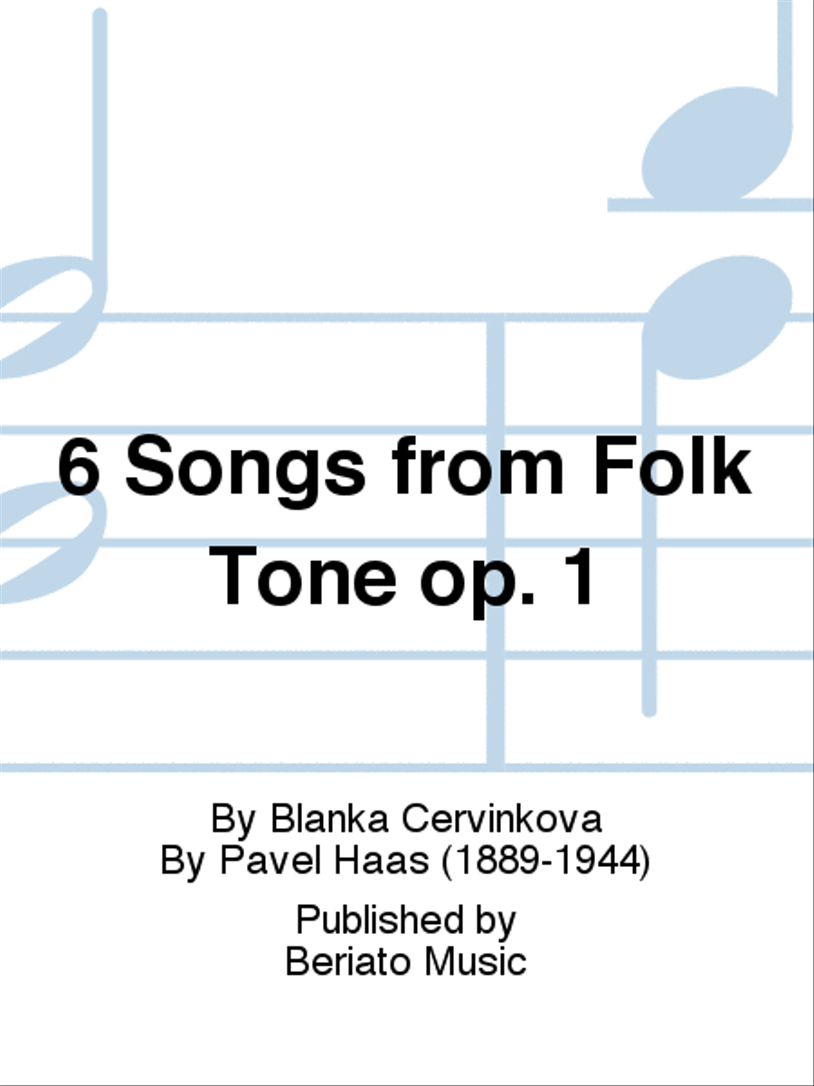 6 Songs from Folk Tone op. 1 Soprano Voice scores gallery preview page 1