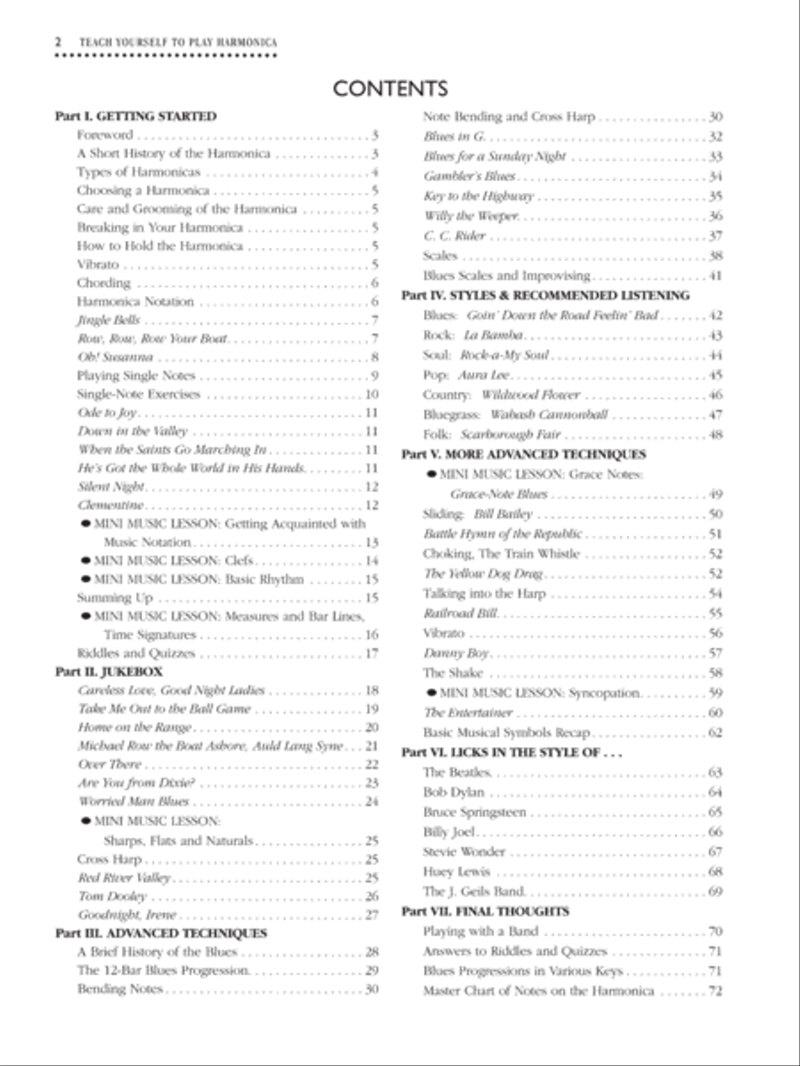 Alfred's Teach Yourself to Play Harmonica Harmonica scores gallery preview page 2