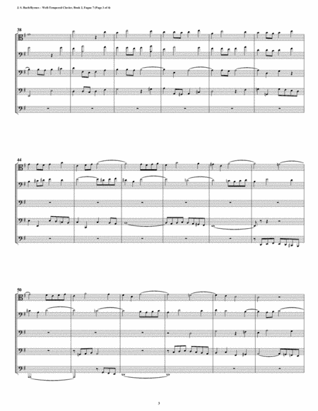 Fugue 07 from Well-Tempered Clavier, Book 2 (Trombone Quintet) image number null