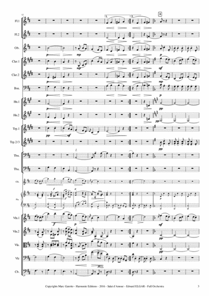 Salut d'Amour -LiebesGruss - EDWARD ELGAR - Full Orchestra Arrangement by Marc GARETTO image number null