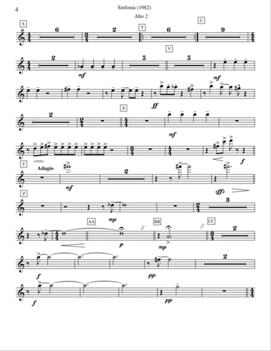 SINFONIA FOR SAXOPHONES SINFONIA FOR SAXOPHONES Woodwind Quartet scores gallery preview page 4