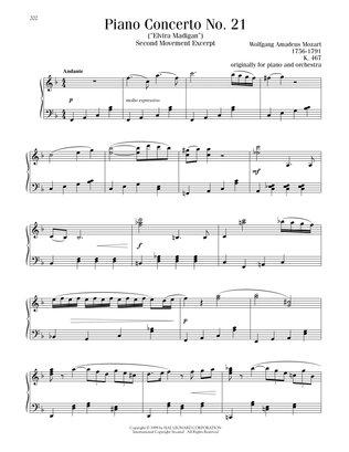 Book cover for Piano Concerto No. 21 In C Major ("Elvira Madigan"), Second Movement Excerpt