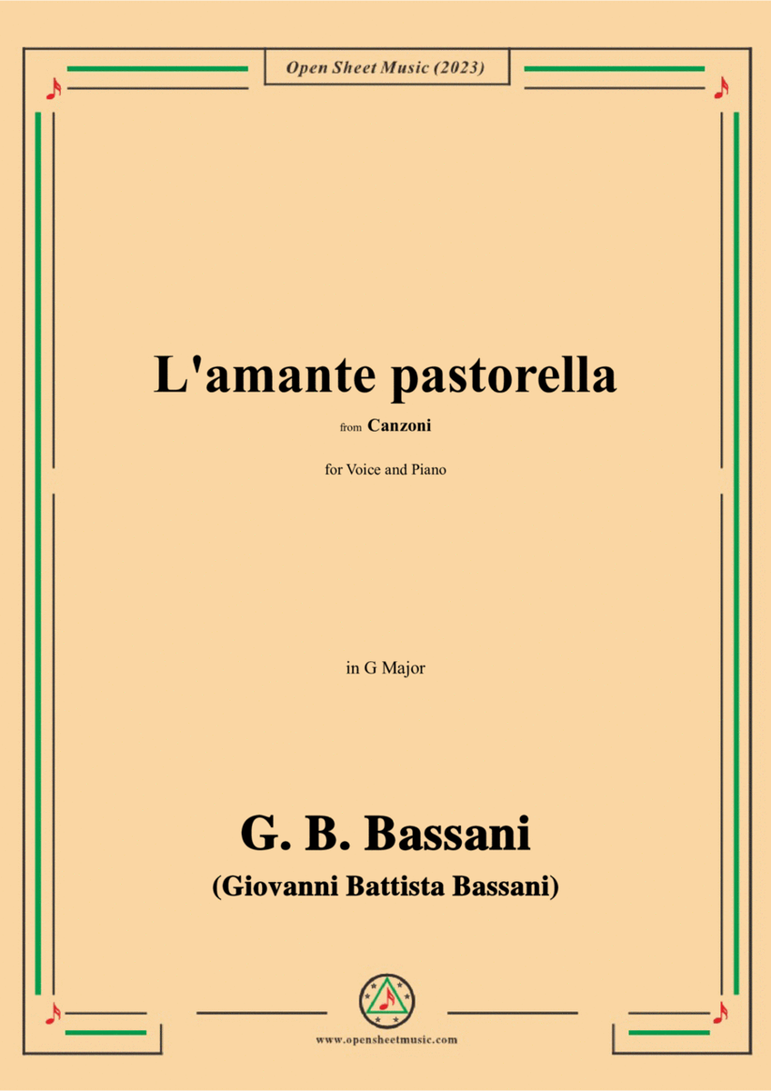 G. B. Bassani-L'amante pastorella,in G Major