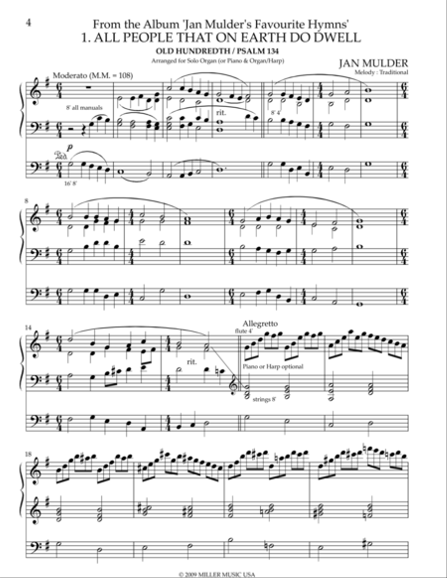 All People That on Earth Do Dwell Organ scores gallery preview page 1
