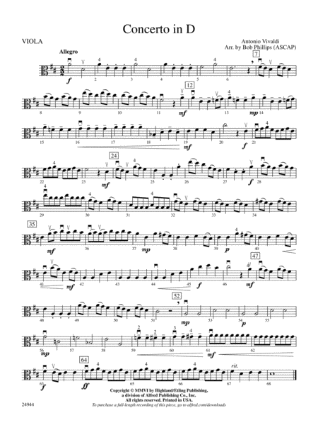 Concerto in D: Viola