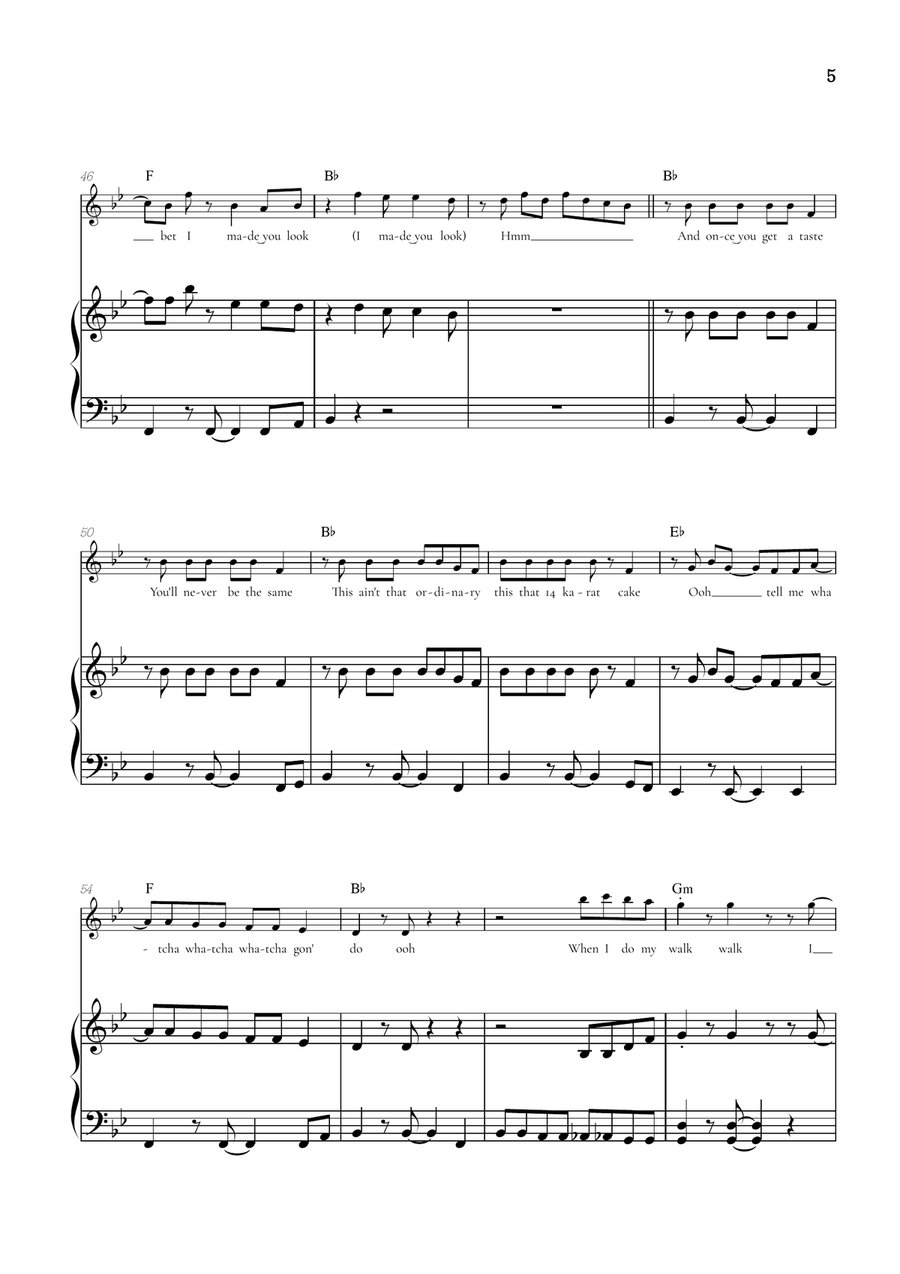 Made You Look Piano scores gallery preview page 6
