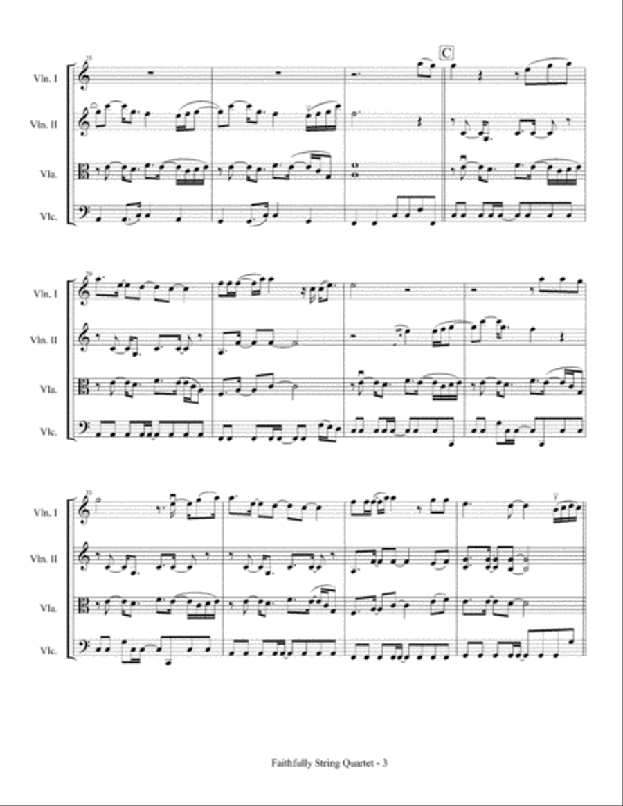 Faithfully String Quartet scores gallery preview page 4