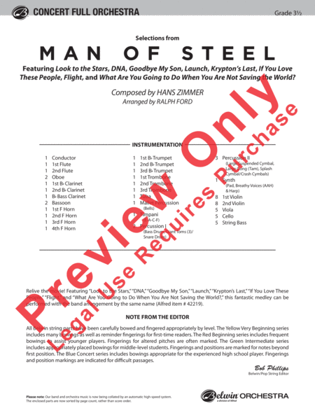 Man of Steel, Selections from image number null