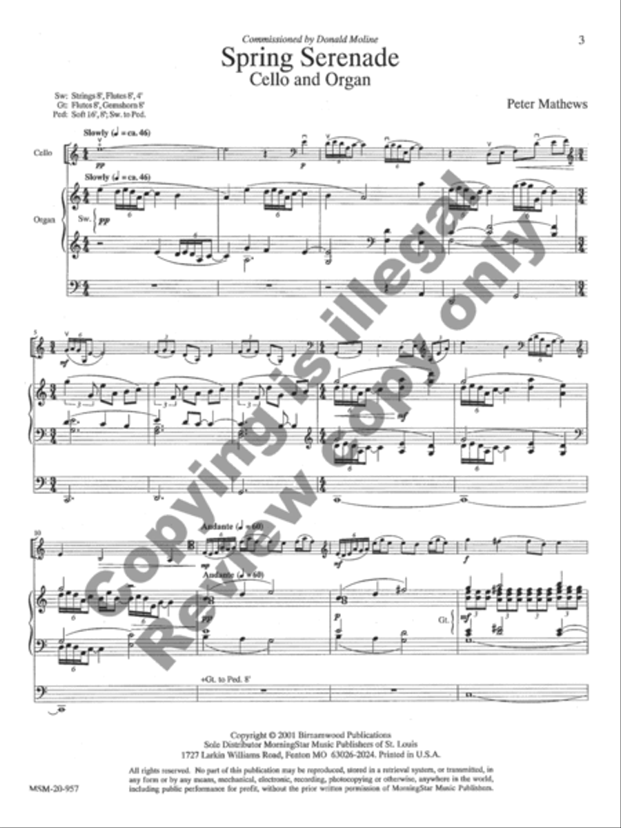 Spring Serenade Cello scores gallery preview page 8