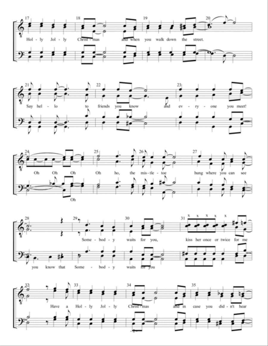 A Holly Jolly Christmas A Holly Jolly Christmas TTBB scores gallery preview page 2