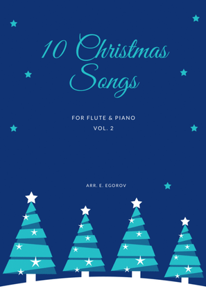 Book cover for 10 Christmas Songs For Flute & Piano Vol. 2