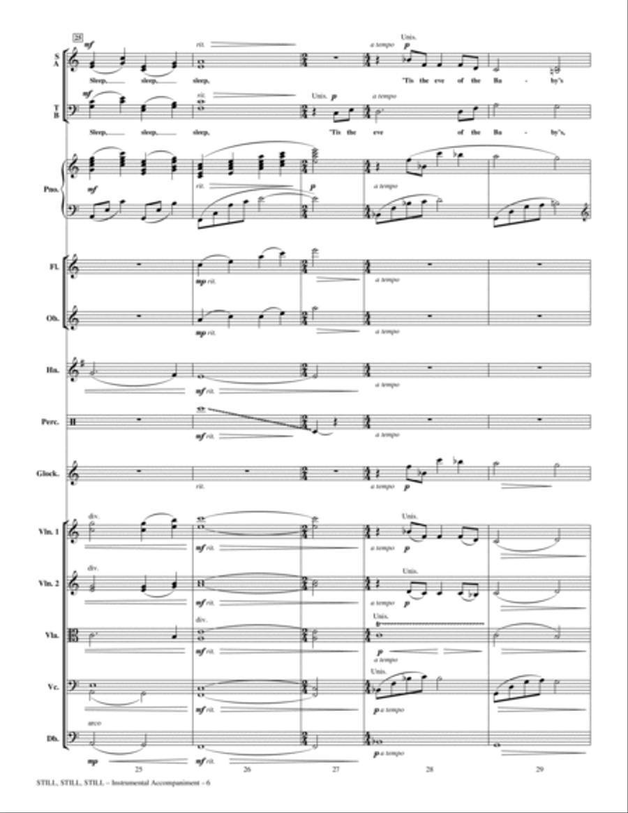 Still, Still, Still (with Brahms' Lullaby) - Full Score Choir scores gallery preview page 6