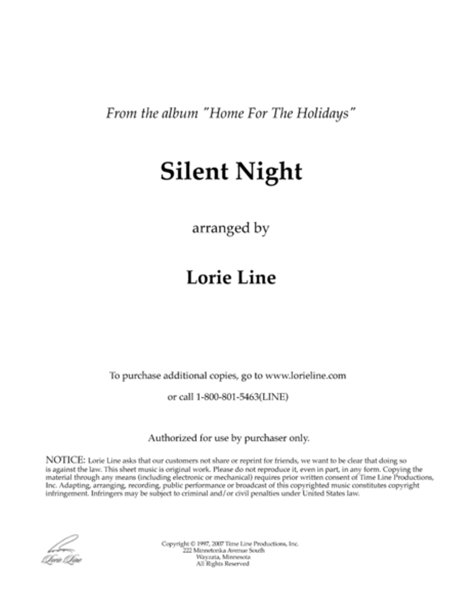 Silent Night (from Home For The Holidays) Piano Solo scores gallery preview page 1