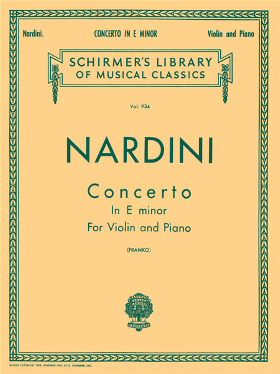 Concerto in E minor Orchestra scores gallery preview page 1